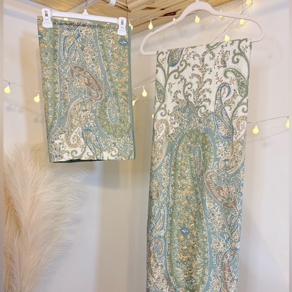 🌾 Pottery Barn Sienna Paisley Duvet Cover & Two Standard Pillow Cases
